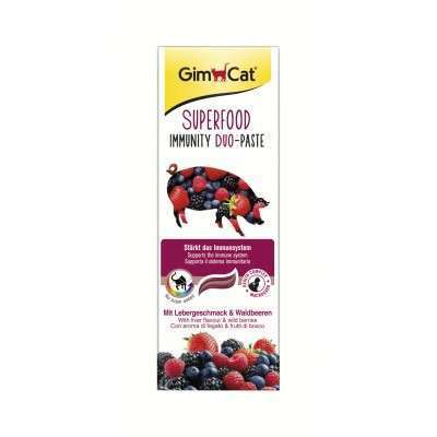 Bild 1 von GimCat Superfood Immunity Duo-Paste mit Lebergeschmack und Waldbeeren, 50 g