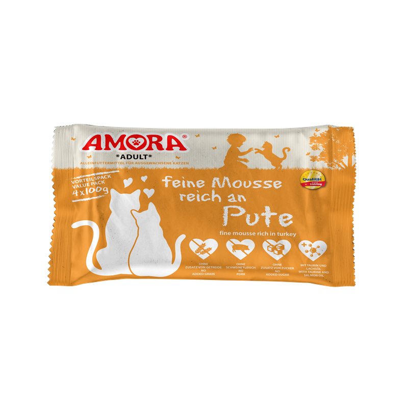 Bild 1 von Amora Cat PB feine Mousse reich an Pute 4x100g