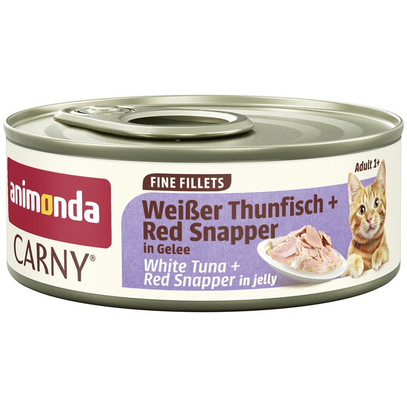Bild 1 von Animonda Cat Carny Fine Fillets Adult Weißer Thunfisch & Red Snapper in Gelee 60g