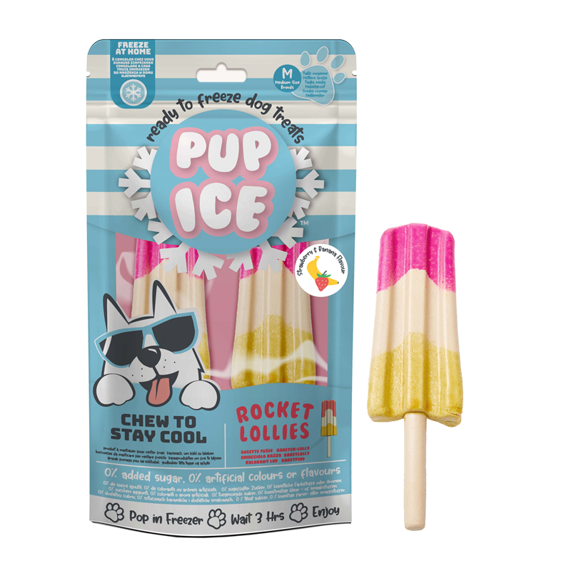 Bild 1 von Pup Ice Rocket Lollies Banana Chocolate M - 2 Stück