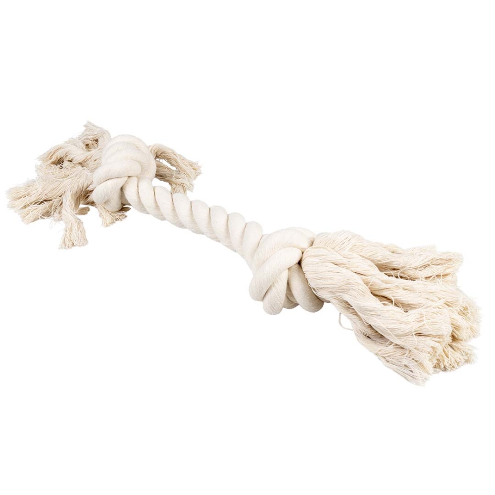 Bild 1 von Duvoplus ECO Baumwoll-Tau mit 2 Knoten - weiß  / (Variante) 45cm / 500g