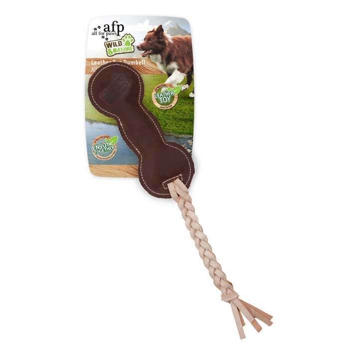 Bild 1 von All for Paws Wild & Nature - Leather Tug Dumbell Lederspielzeug