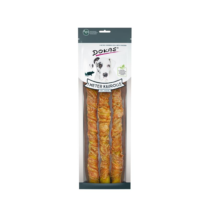 Bild 1 von Dokas Snack 1m Kaurolle mit Huhn 3 x 34 cm