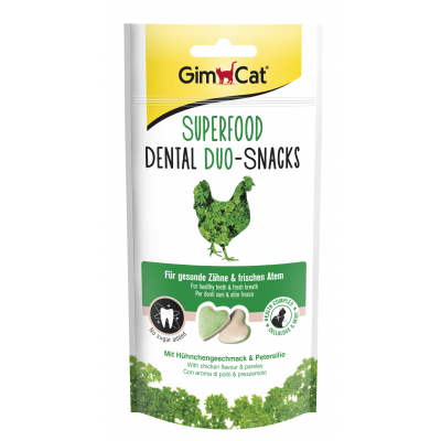 Bild 1 von GimCat Superfood Dental Duo-Snacks mit Hühnchengeschmack und Petersilie, 40 g