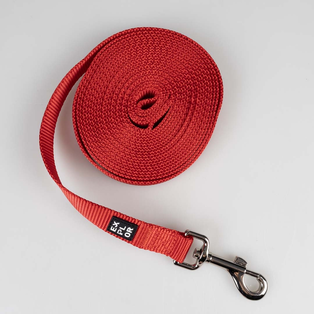 Bild 1 von Duvoplus EXPLOR Trackingleine Classic flach - rot  / (Variante) 10m/20mm