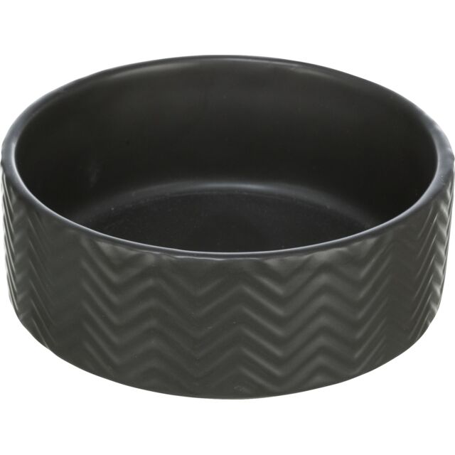 Bild 1 von Trixie Napf aus Strukturkeramik - schwarz  / (Variante) 0,4 l/ø 13 cm
