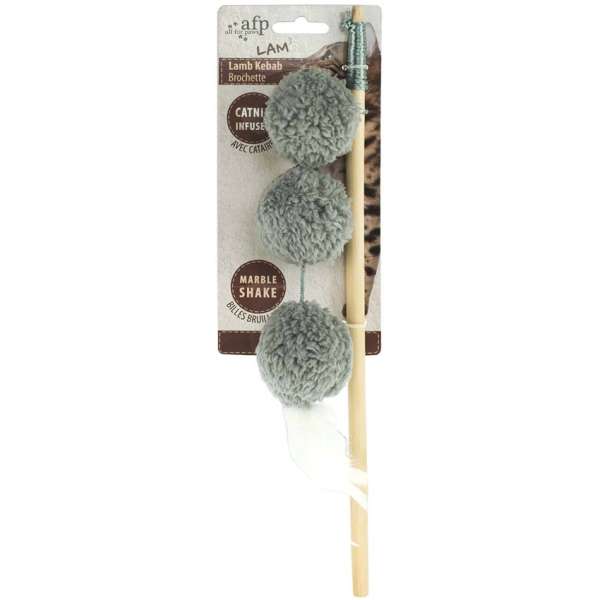 Bild 1 von All for Paws Katzenangel mit 3 Fellbällen und Federn