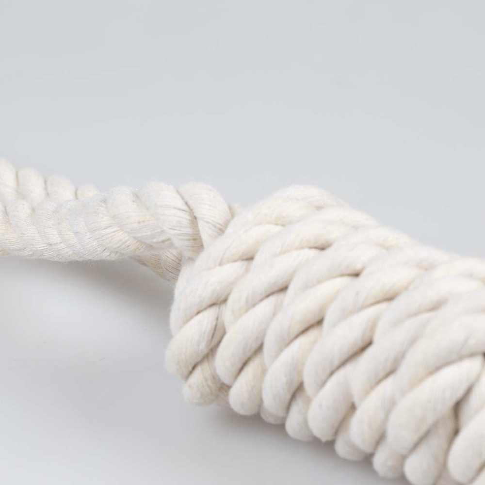 Bild 1 von Duvoplus ECO Baumwoll-Tau mit 2 Schlaufen - weiß  / (Variante) 45cm / 328g