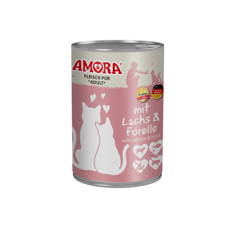 Bild 1 von Amora Cat Fleisch Pur mit Lachs & Forelle  / (Variante) 400g