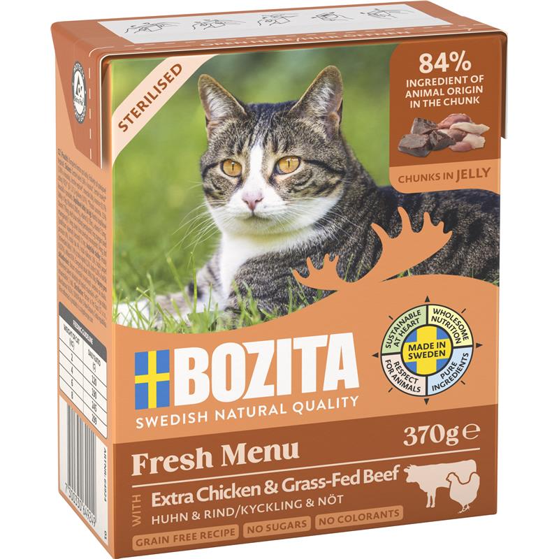 Bild 1 von Bozita Cat Tetra Recard Häppchen in Gelee Sterilised mit Huhn & Rind 370g