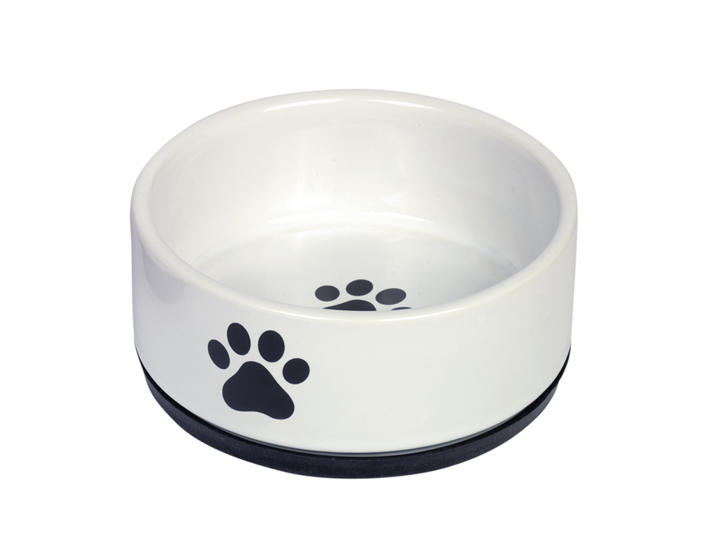 Bild 1 von Nobby Keramiknapf Paw - weiß  / (Variante) 400 ml / Ø 14 x 6,5 cm