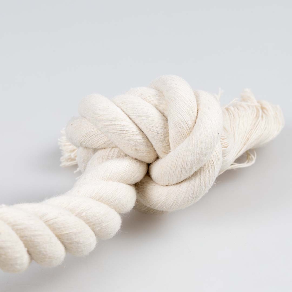 Bild 1 von Duvoplus ECO Baumwoll-Tau mit 2 Knoten - weiß  / (Variante) 35cm / 261g