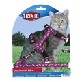 Bild 2 von Trixie Katzen-Garnitur mit Leine + Schnappverschlüssen - Katzenmotiv